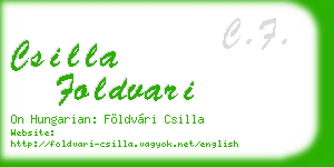 csilla foldvari business card