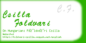 csilla foldvari business card